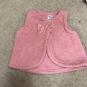 Pink toddle fleece vest